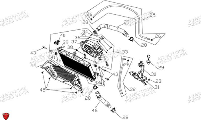 Refroidissement VOGE Pièces Voge DS 625 X EU5+