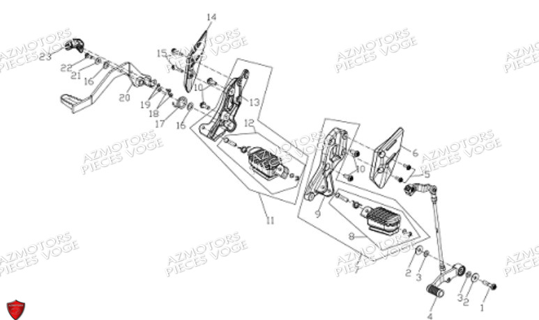 Repose Pied Avant VOGE Pièces Voge DS 625 X EU5+