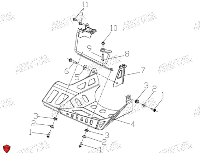 Sabot Inferieur VOGE Pièces Voge DS 625 X EU5+