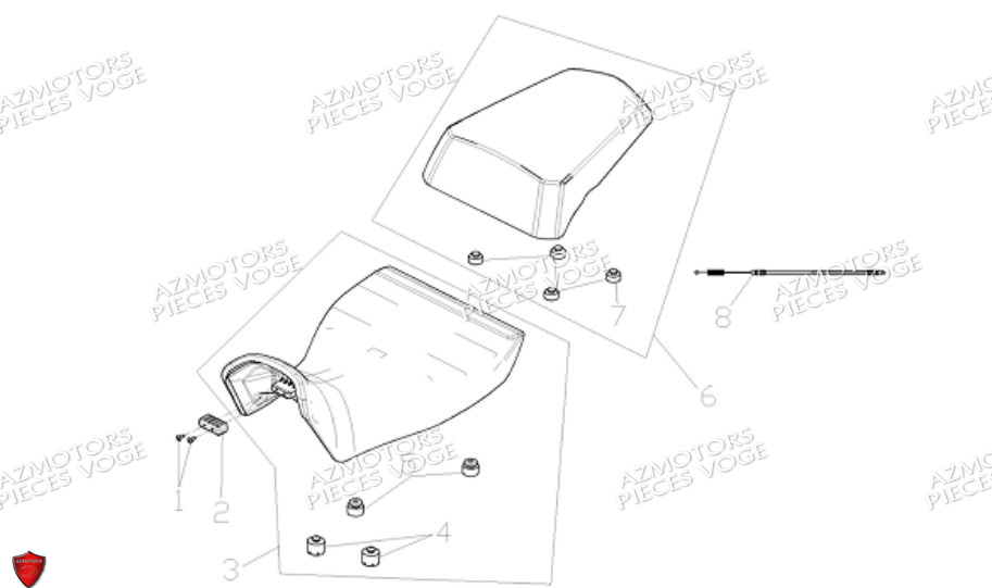 Selle VOGE Pièces Voge DS 625 X EU5+