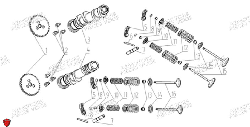 Soupape VOGE Pièces Voge DS 625 X EU5+
