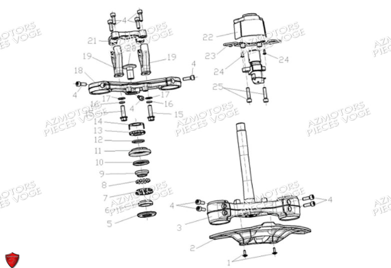 Te De Fourche VOGE Pièces Voge DS 625 X EU5+
