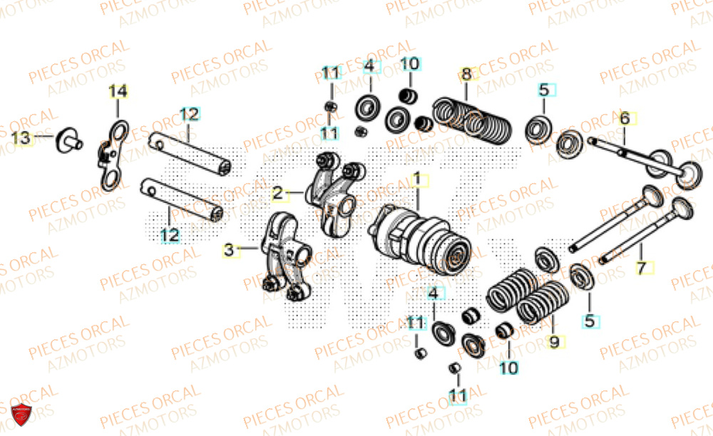 Arbre A Came ORCAL Pièces ORCAL VOREI 125 Euro5+