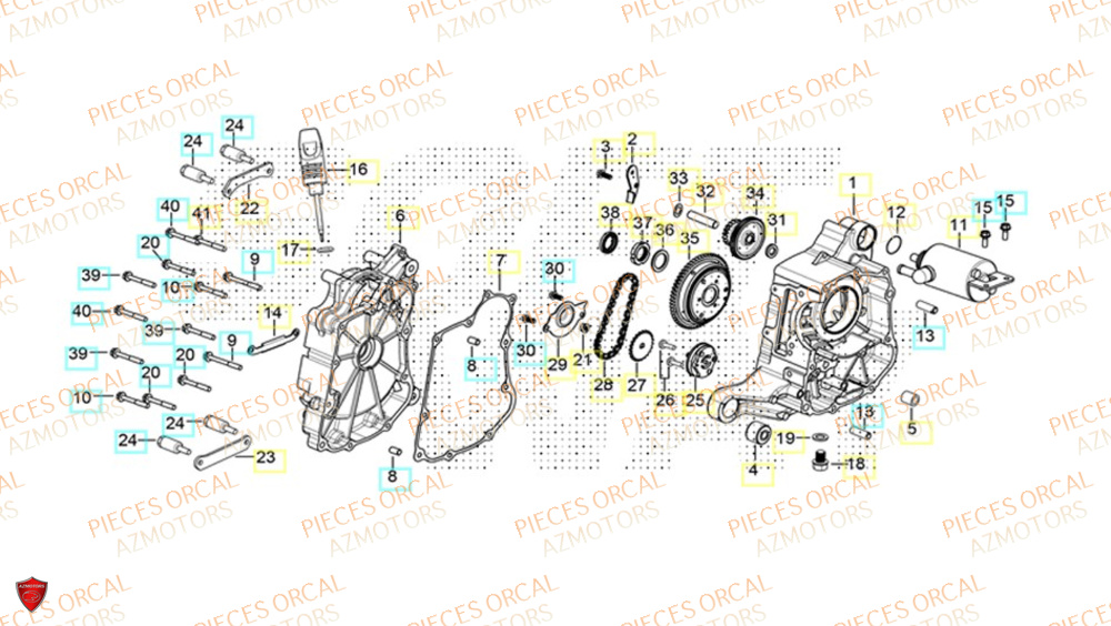 Carter Droit ORCAL Pièces ORCAL VOREI 125 Euro5+