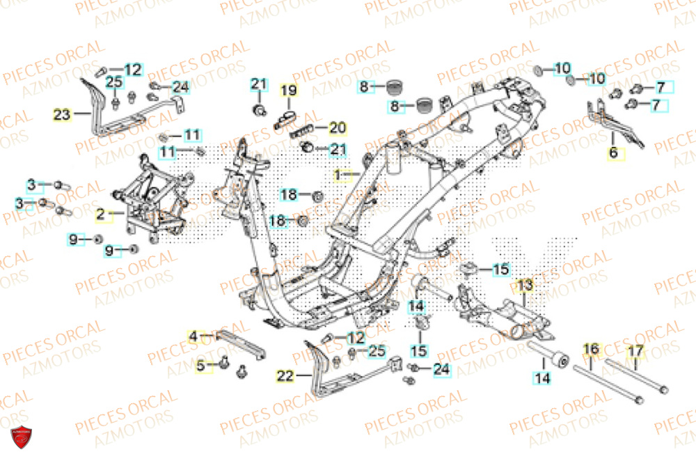 Chassis ORCAL Pièces ORCAL VOREI 125 Euro5+
