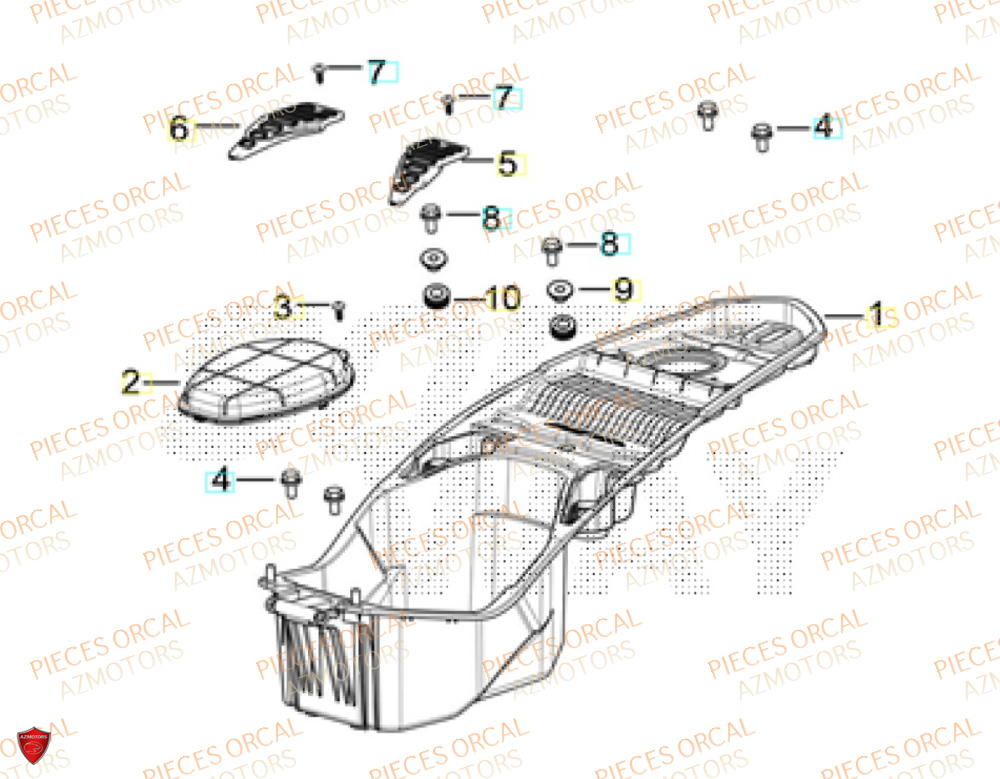 Coffre De Selle ORCAL Pièces ORCAL VOREI 125 Euro5+