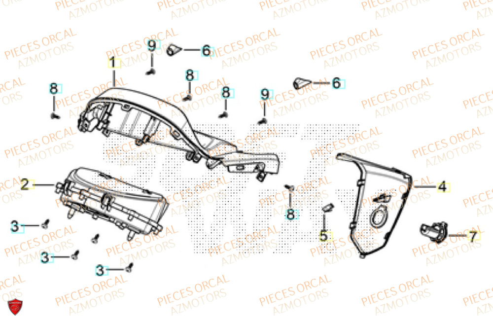 Compteur ORCAL Pièces ORCAL VOREI 125 Euro5+