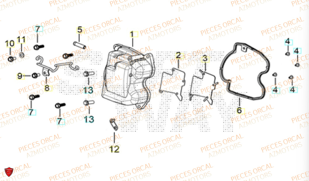 Couvre Culasse ORCAL Pièces ORCAL VOREI 125 Euro5+