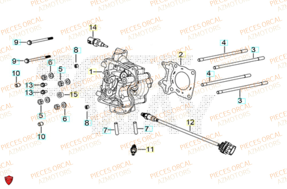 Culasse ORCAL Pièces ORCAL VOREI 125 Euro5+