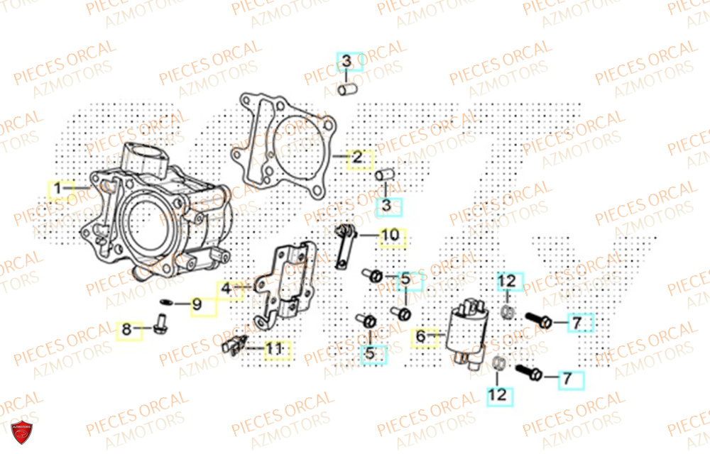 Cylindre ORCAL Pièces ORCAL VOREI 125 Euro5+