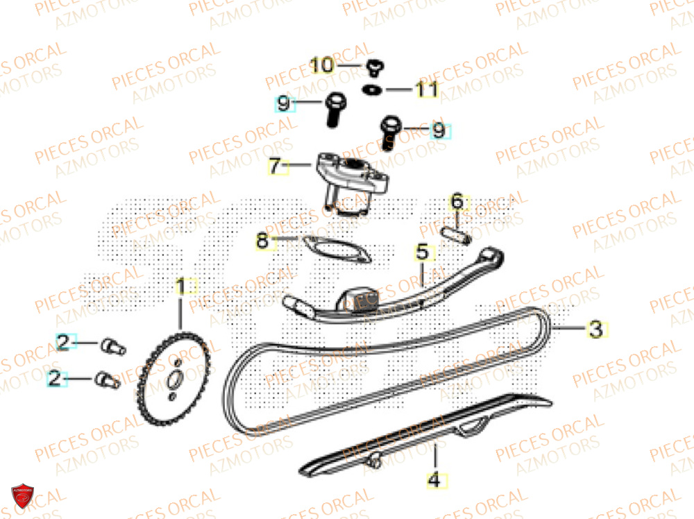 Distribution ORCAL Pièces ORCAL VOREI 125 Euro5+