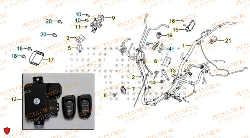 Equipement Electrique ORCAL Pièces ORCAL VOREI 125 Euro5+