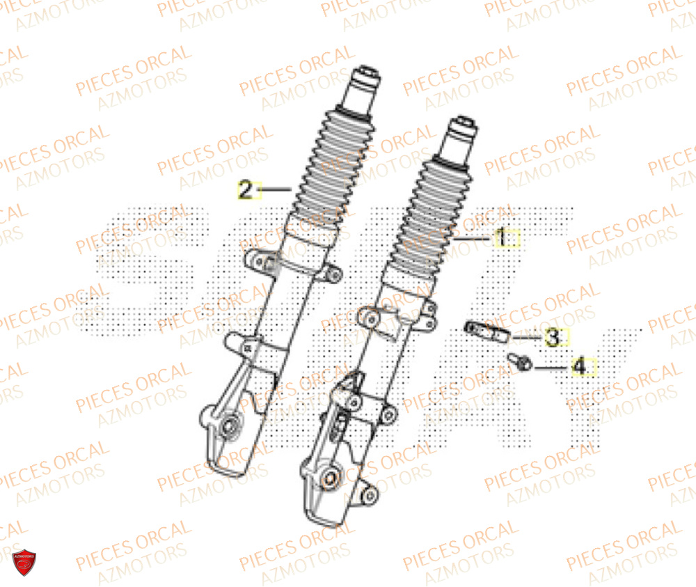 Fourche ORCAL Pièces ORCAL VOREI 125 Euro5+