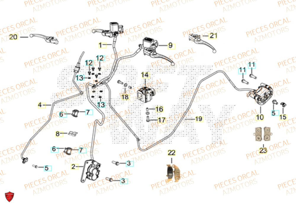 Frein ORCAL Pièces ORCAL VOREI 125 Euro5+