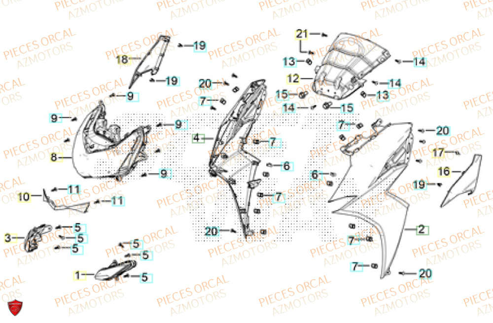 Phare Avant ORCAL Pièces ORCAL VOREI 125 Euro5+
