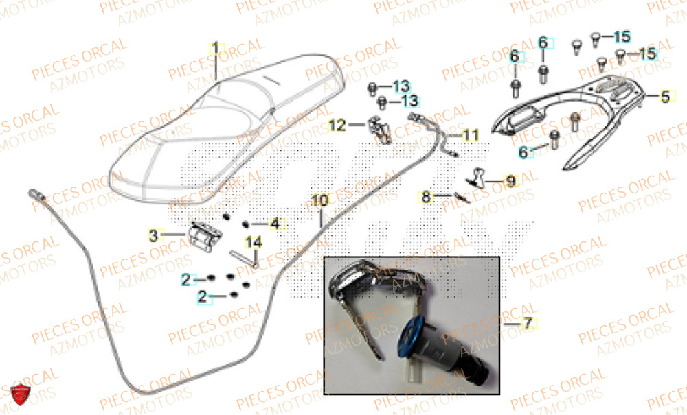 Selle ORCAL Pièces ORCAL VOREI 125 Euro5+
