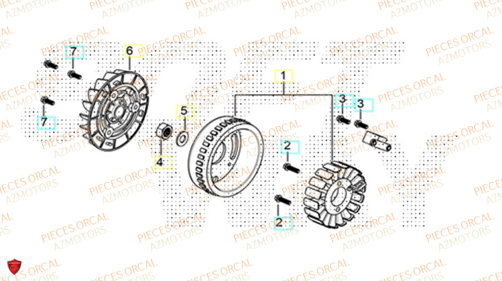 Stator ORCAL Pièces ORCAL VOREI 125 Euro5+