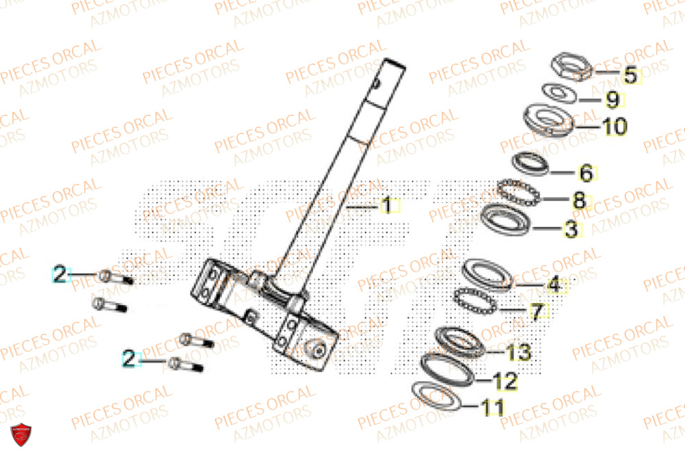 Te De Fourche ORCAL Pièces ORCAL VOREI 125 Euro5+