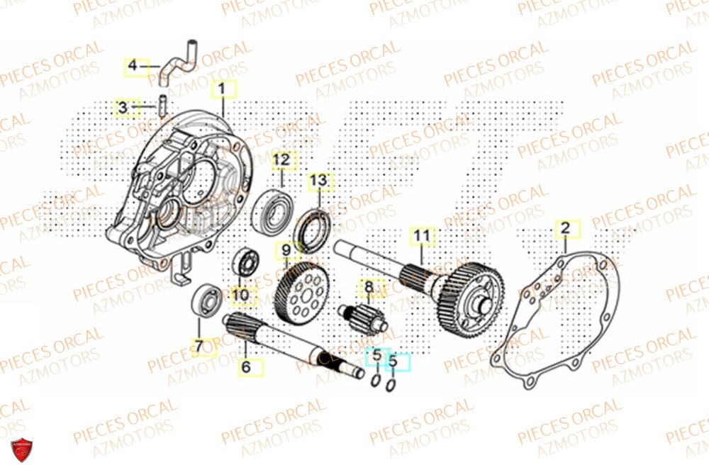 Transmission ORCAL Pièces ORCAL VOREI 125 Euro5+