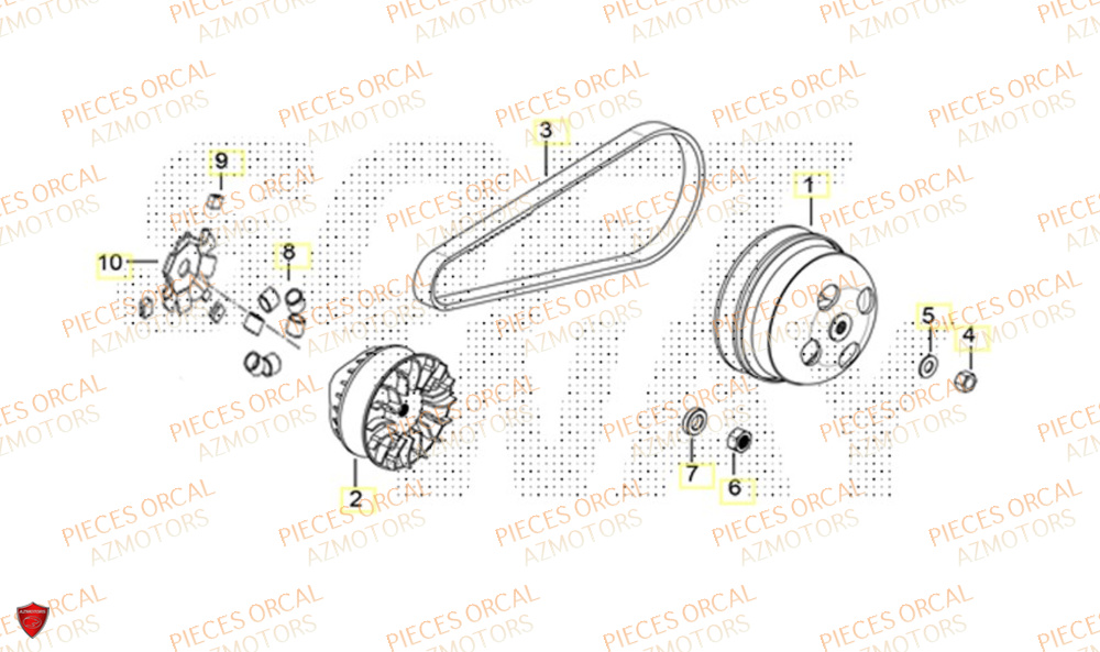 Variateur ORCAL Pièces ORCAL VOREI 125 Euro5+