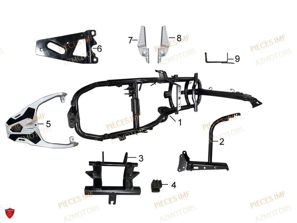 Chassis AZMOTORS PIECES WEEK 125 4T EURO 5+
