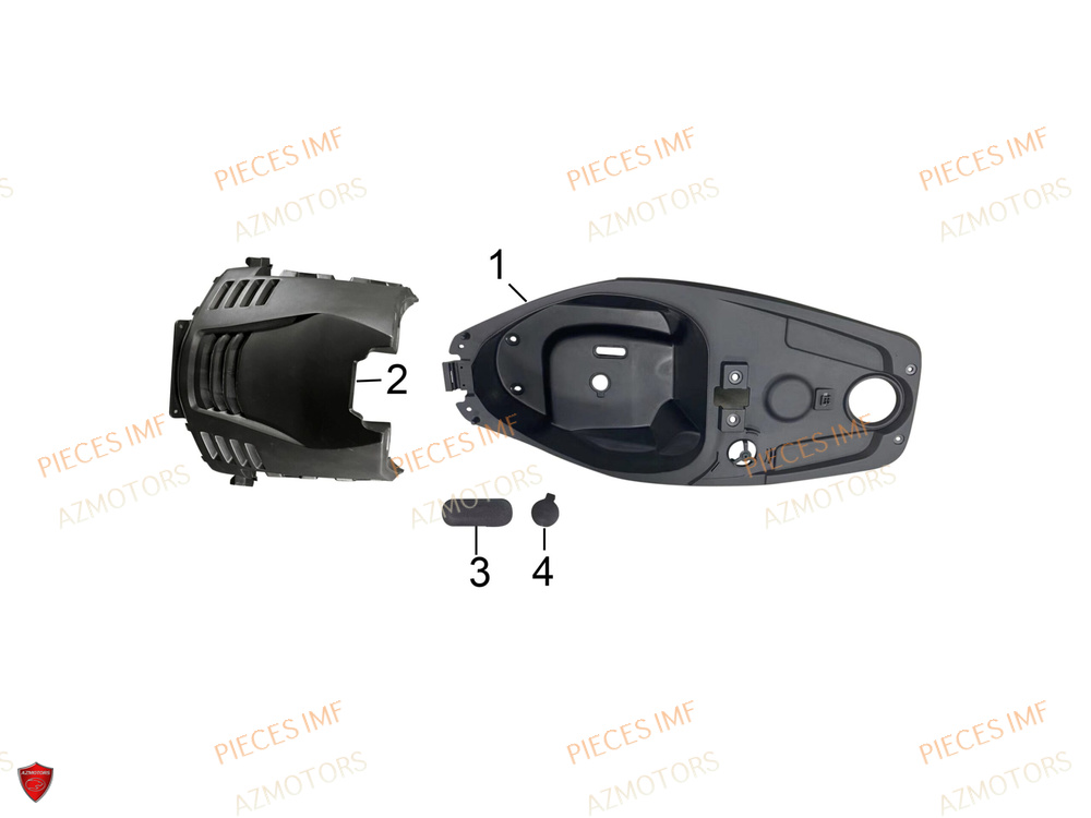 Coffre De Selle AZMOTORS PIECES WEEK 125 4T EURO 5+