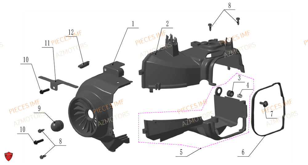 Coiffe De Cylindre AZMOTORS PIECES WEEK 125 4T EURO 5+