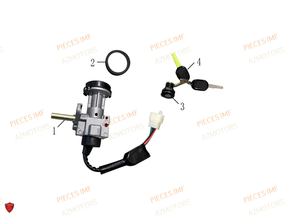 Contacteur A Cle AZMOTORS PIECES WEEK 125 4T EURO 5+