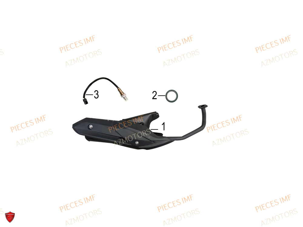 Echappement AZMOTORS PIECES WEEK 125 4T EURO 5+