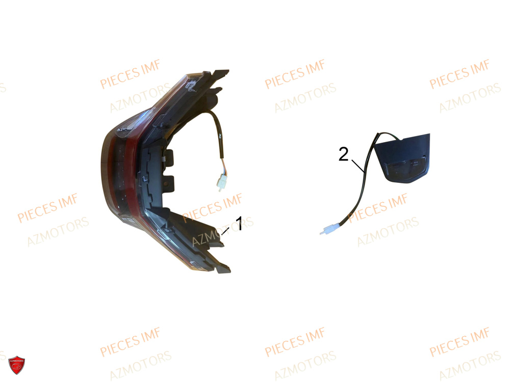 Feu Arriere AZMOTORS PIECES WEEK 125 4T EURO 5+