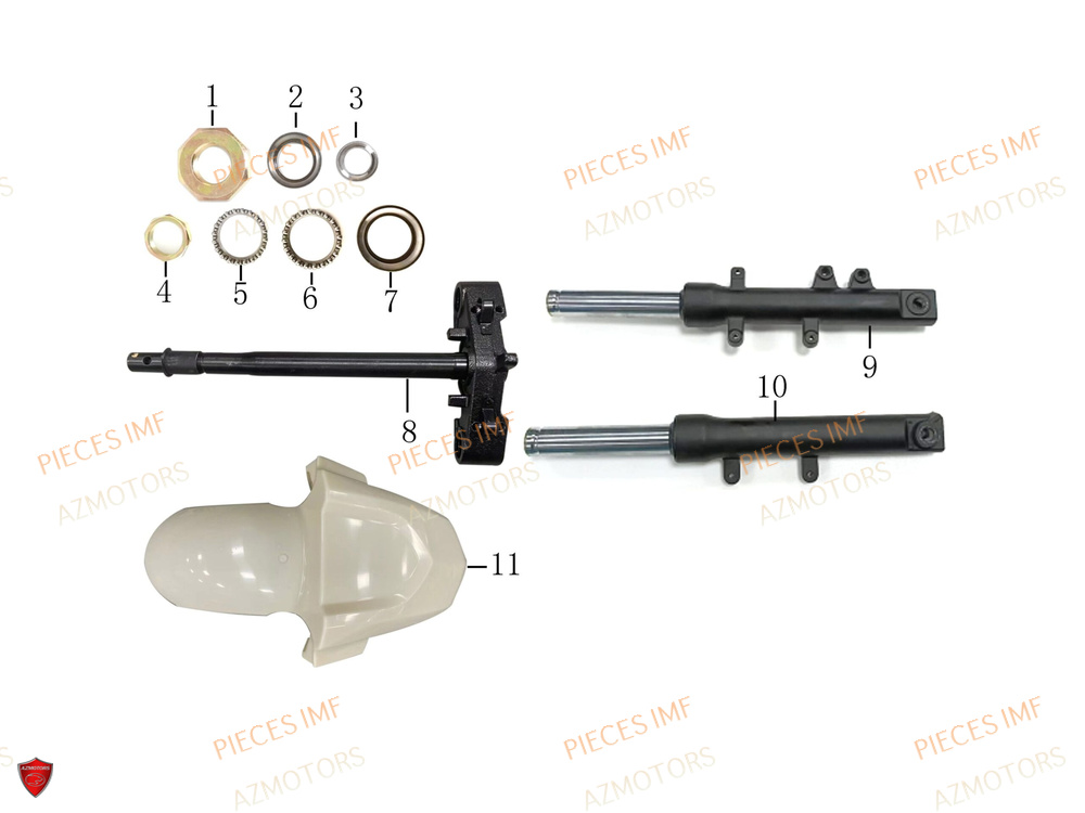Fourche AZMOTORS PIECES WEEK 125 4T EURO 5+