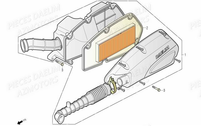 Filtre A Air DAELIM Pièces Scooter DAELIM WITTY 50cc 4T