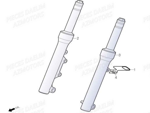 Fourche DAELIM Pièces Scooter DAELIM WITTY 50cc 4T