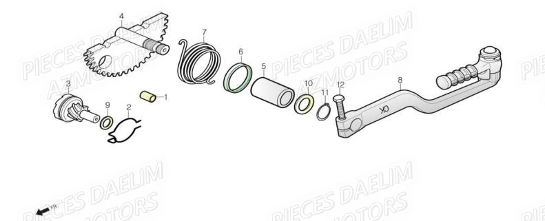 Kick DAELIM Pièces Scooter DAELIM WITTY 50cc 4T