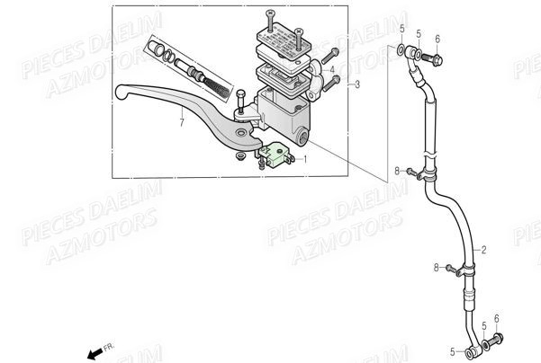 MAITRE_CYLINDRE DAELIM Pièces Scooter DAELIM WITTY 50 4T