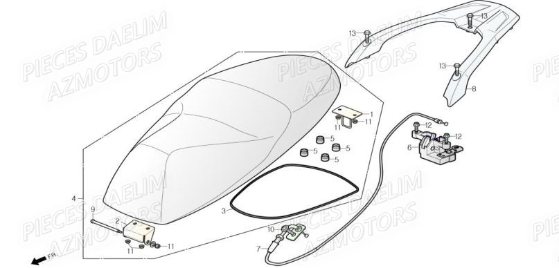 Selle DAELIM Pièces Scooter DAELIM WITTY 50cc 4T