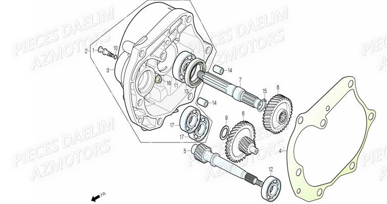 Transmission DAELIM Pièces Scooter DAELIM WITTY 50cc 4T