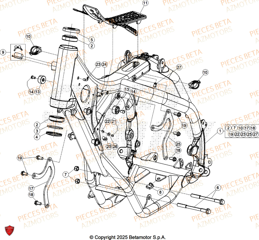 Chassis BETA Pieces Beta RR 200 X-PRO 2T - 2026