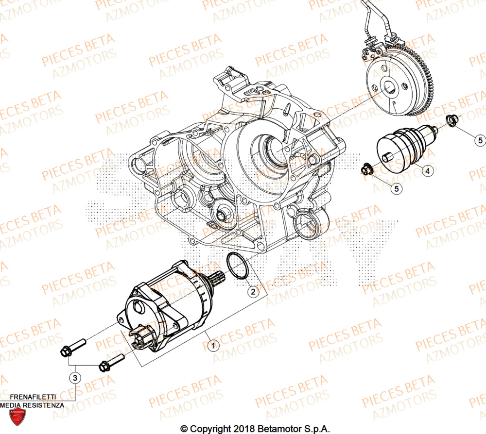 Demarreur BETA Pieces Beta RR 200 X-PRO 2T - 2026