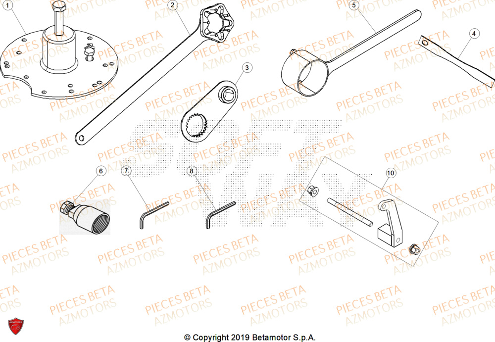 Outils BETA Pieces Beta RR 200 X-PRO 2T - 2026