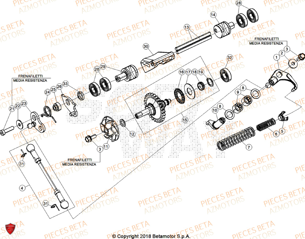 Refroidissement BETA Pieces Beta RR 200 X-PRO 2T - 2026