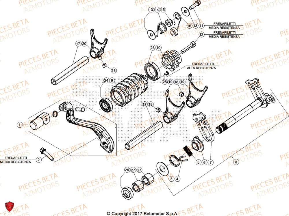 Selecteur De Vitesses BETA Pieces Beta RR 200 X-PRO 2T - 2026