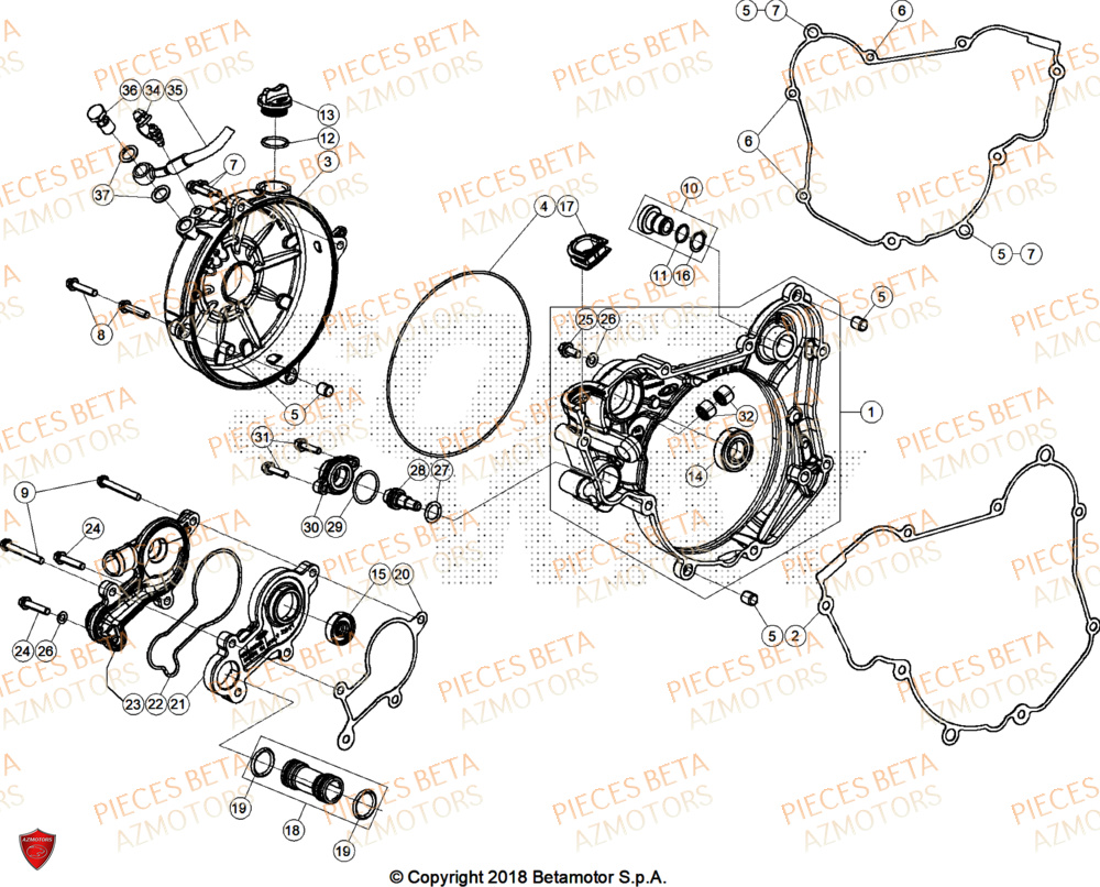 COUVERCLE EMBRAYAGE pour X-PRO 200 2T 2025