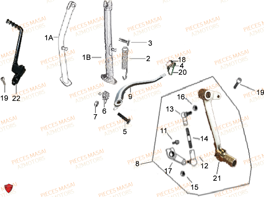 BEQUILLE pour X-RAY 50