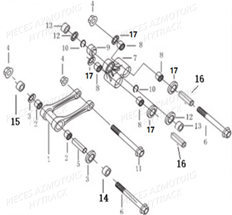 BIELLETTE SUSPENSION AZMOTORS X RAY 50