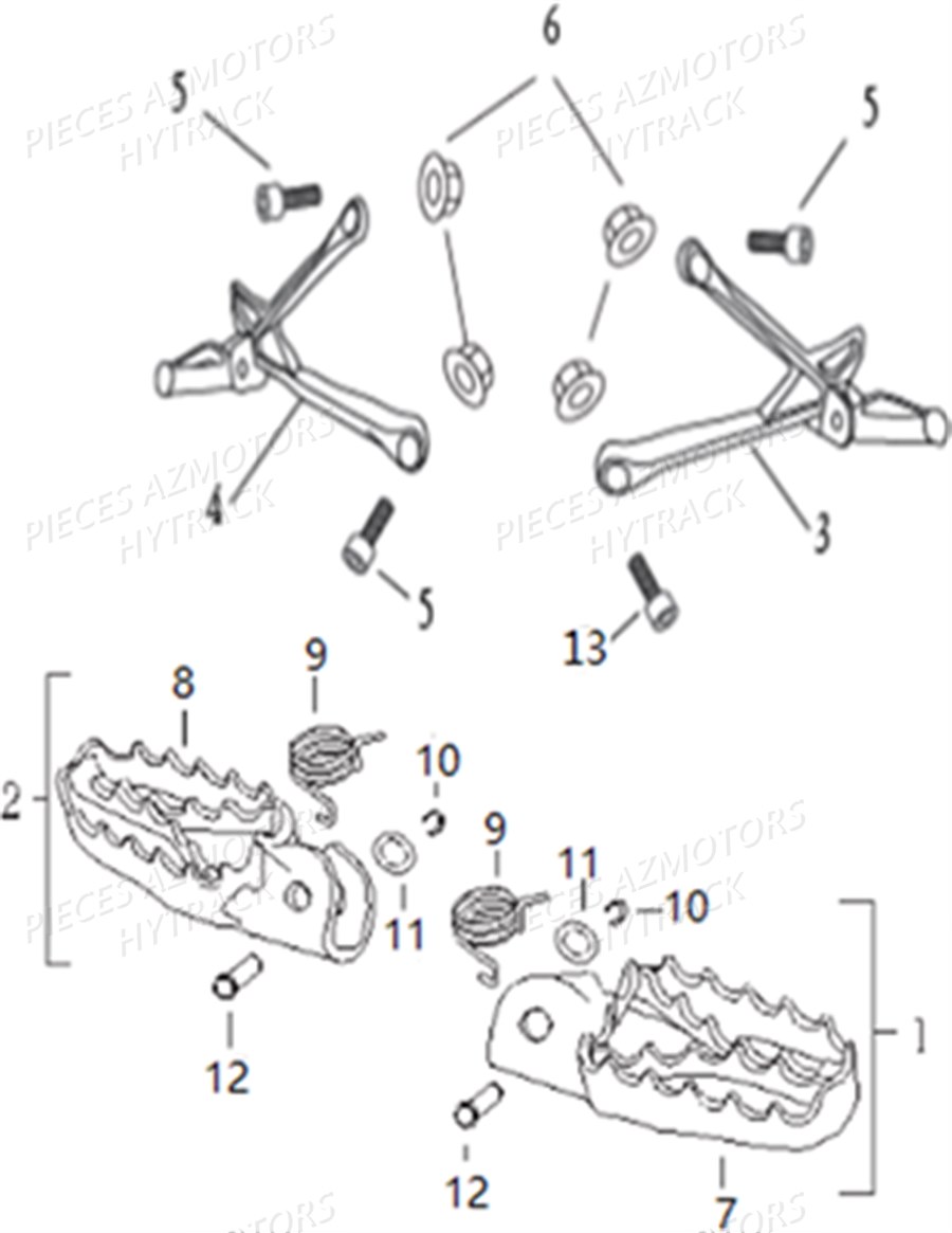 CALE PIED AZMOTORS X RAY 50