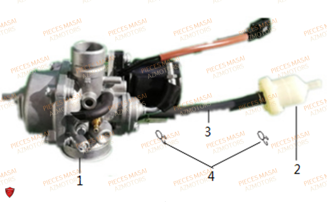 Carburateur MASAI Pièces Moto X-RAY 50cc