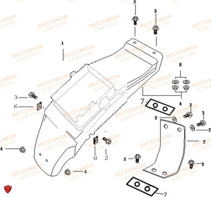 PASSAGE DE ROUE AZMOTORS X RAY 50