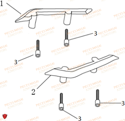 POIGNEES PASSAGER MASAI X RAY 50