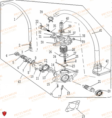 Pompe A Huile MASAI Pièces Moto X-RAY 50cc